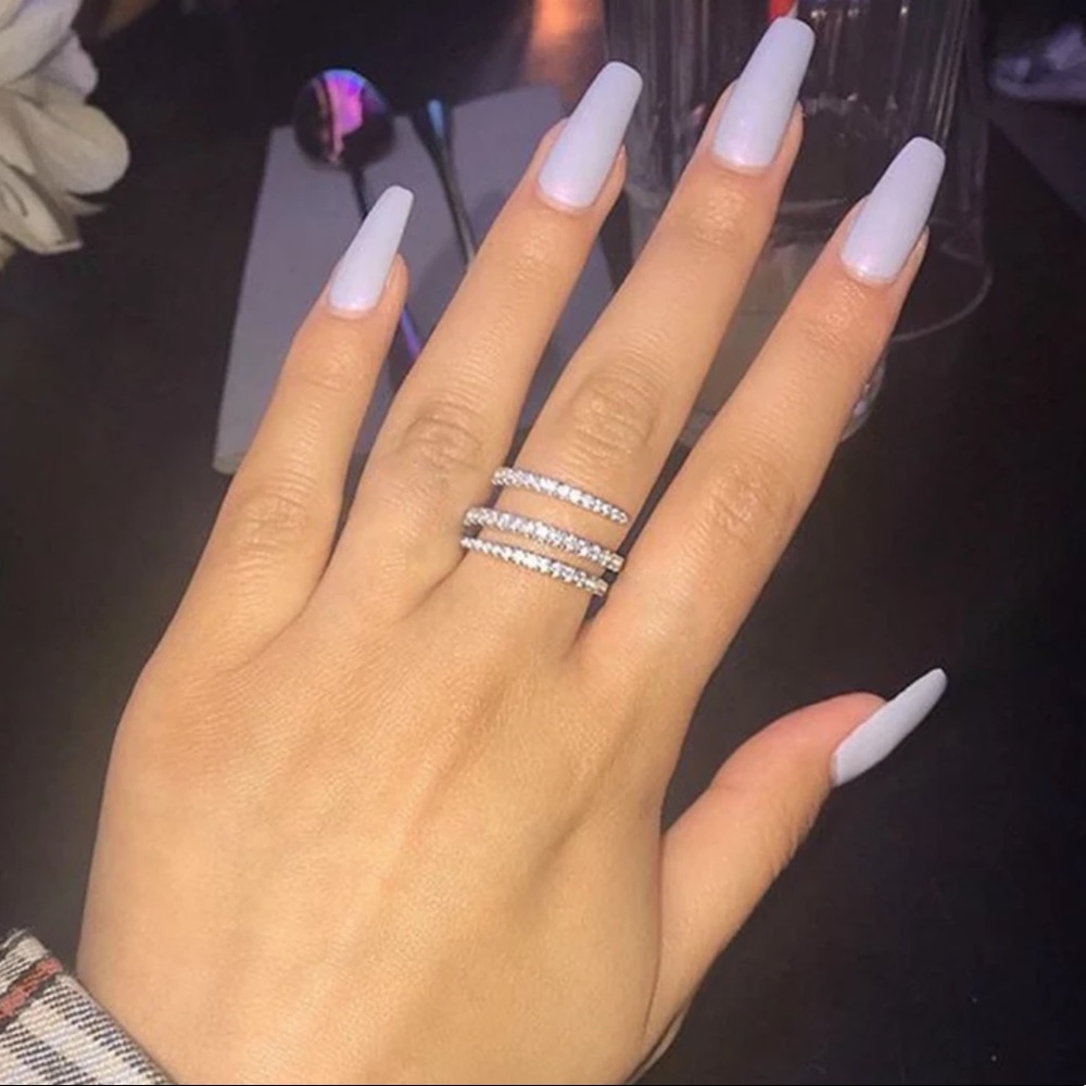 NEW 925 STERLING SILVER DIAMOND RING - Picture 5 of 6